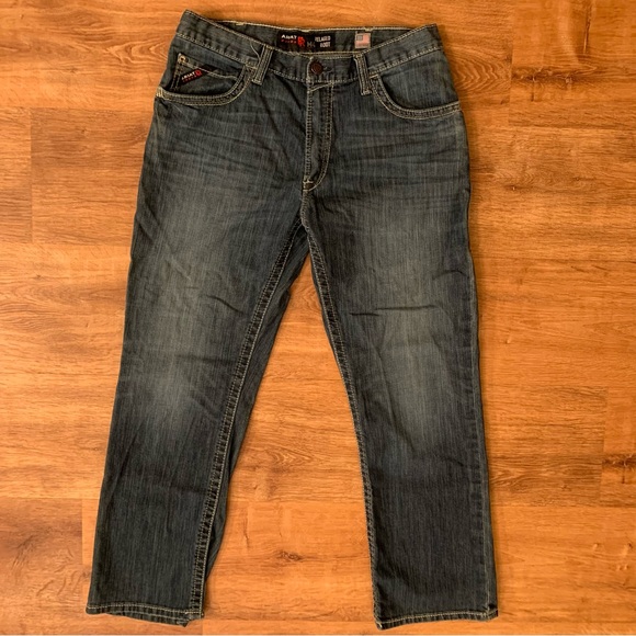 Ariat FR M4 34/30 Relaxed Boot Cut Work Jeans Inherent Boundary Fire Resistant - Picture 1 of 15